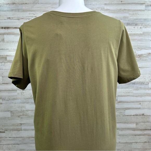 Universal Standard Tesino T-Shirt Dress Women's Size M | 2X Military Olive Knit - Picture 9 of 16
